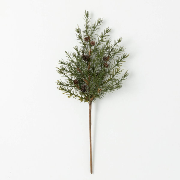 The Holiday Aisle® 21" Artificial Cedar Pine Pinecone Christmas Pick